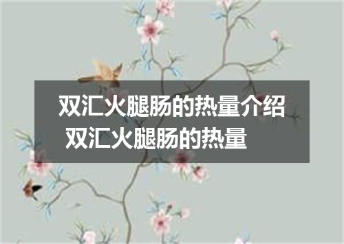 双汇火腿肠的热量介绍 双汇火腿肠的热量