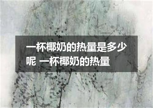 一杯椰奶的热量是多少呢 一杯椰奶的热量