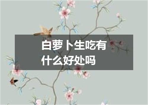 白萝卜生吃有什么好处吗