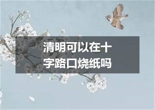 清明可以在十字路口烧纸吗