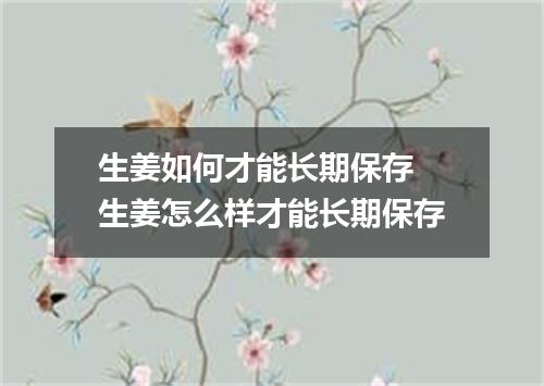 生姜如何才能长期保存 生姜怎么样才能长期保存