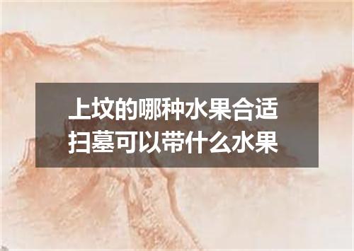 上坟的哪种水果合适 扫墓可以带什么水果