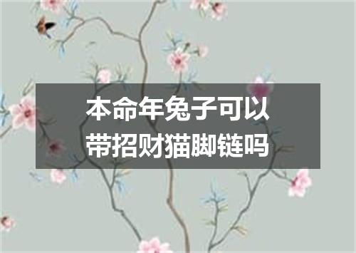本命年兔子可以带招财猫脚链吗