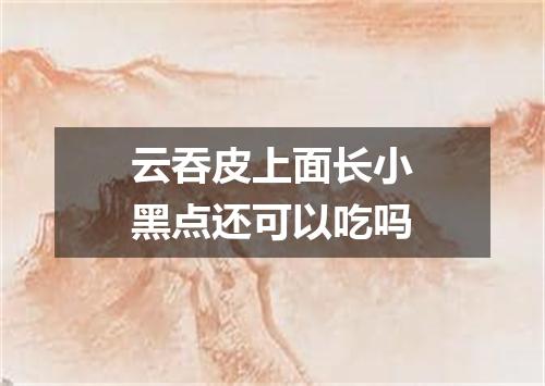 云吞皮上面长小黑点还可以吃吗
