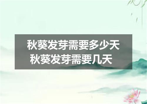 秋葵发芽需要多少天 秋葵发芽需要几天