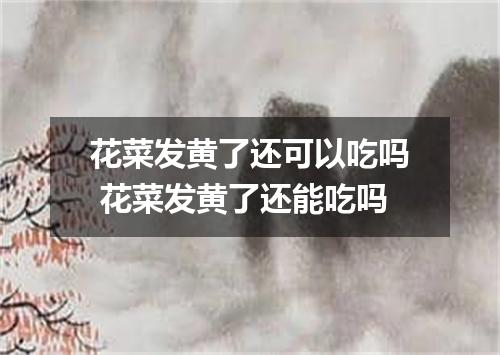 花菜发黄了还可以吃吗 花菜发黄了还能吃吗