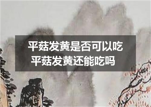 平菇发黄是否可以吃 平菇发黄还能吃吗