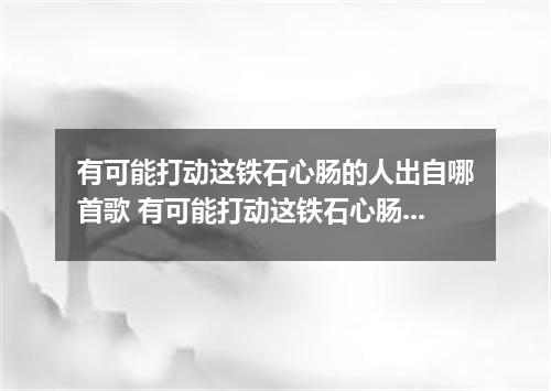 有可能打动这铁石心肠的人出自哪首歌 有可能打动这铁石心肠的人是什么歌