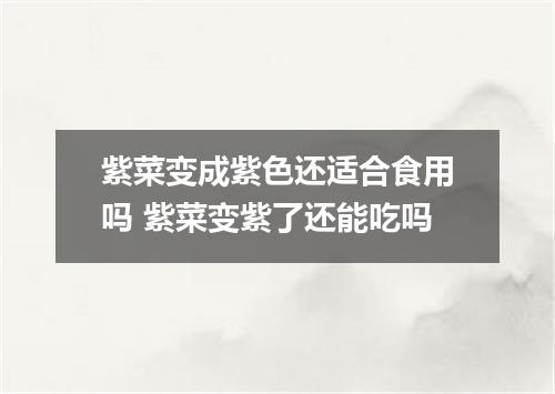 紫菜变成紫色还适合食用吗 紫菜变紫了还能吃吗
