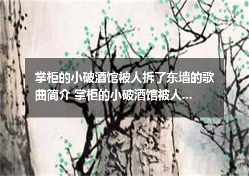 掌柜的小破酒馆被人拆了东墙的歌曲简介 掌柜的小破酒馆被人拆了东墙是什么歌