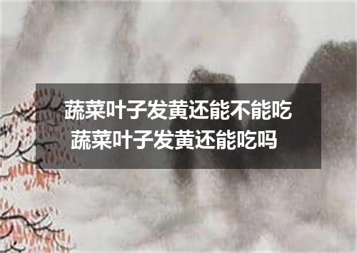 蔬菜叶子发黄还能不能吃 蔬菜叶子发黄还能吃吗