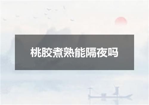 桃胶煮熟能隔夜吗