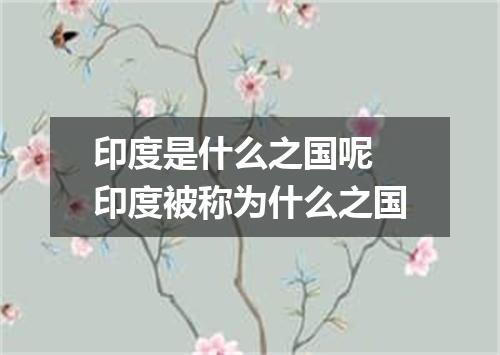 印度是什么之国呢 印度被称为什么之国