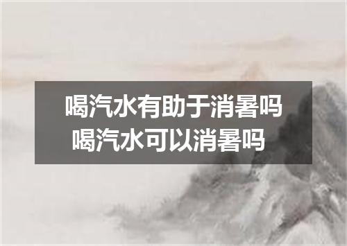 喝汽水有助于消暑吗 喝汽水可以消暑吗