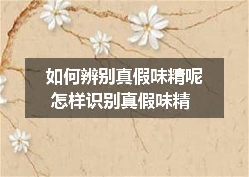 如何辨别真假味精呢 怎样识别真假味精