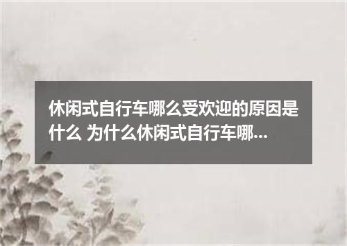 休闲式自行车哪么受欢迎的原因是什么 为什么休闲式自行车哪么受欢迎