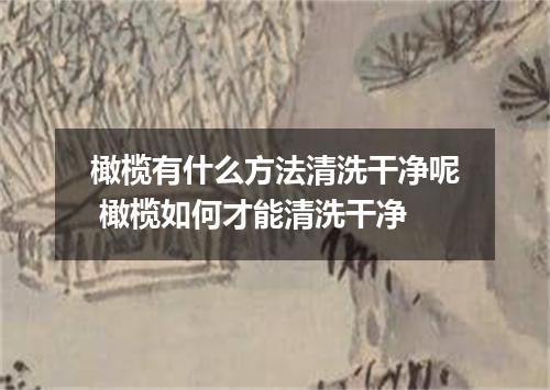 橄榄有什么方法清洗干净呢 橄榄如何才能清洗干净