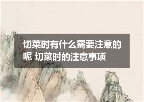 切菜时有什么需要注意的呢 切菜时的注意事项