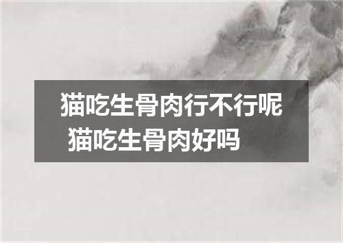 猫吃生骨肉行不行呢 猫吃生骨肉好吗