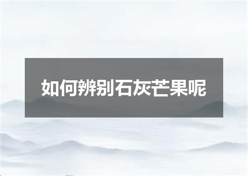 如何辨别石灰芒果呢