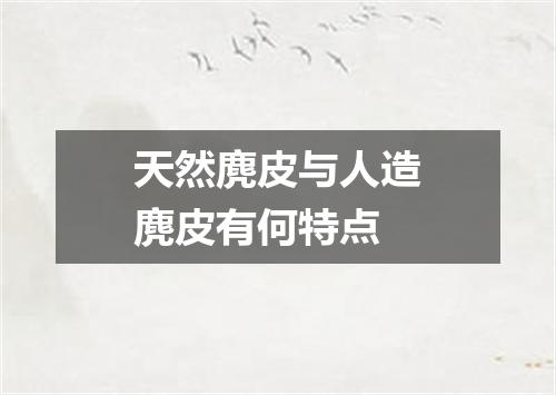 天然麂皮与人造麂皮有何特点