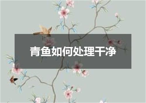 青鱼如何处理干净