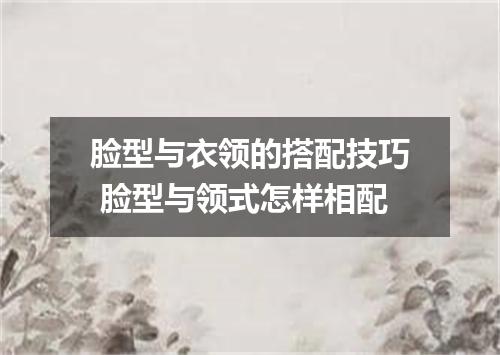 脸型与衣领的搭配技巧 脸型与领式怎样相配