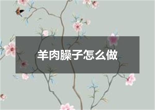 羊肉臊子怎么做