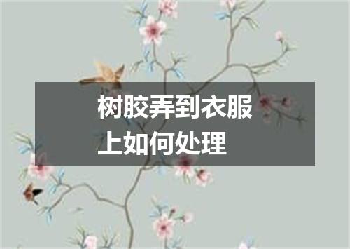 树胶弄到衣服上如何处理