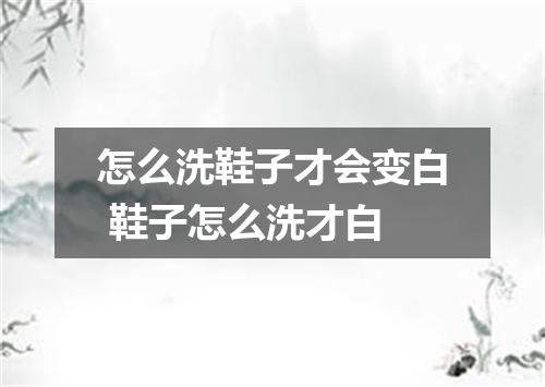 怎么洗鞋子才会变白 鞋子怎么洗才白