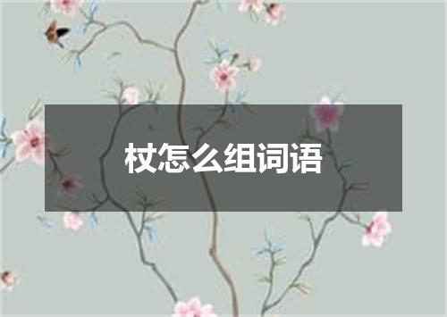 杖怎么组词语