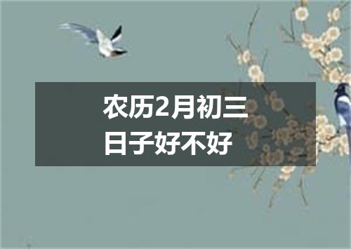 农历2月初三日子好不好