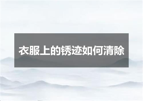 衣服上的锈迹如何清除