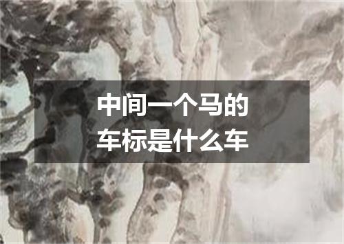 中间一个马的车标是什么车