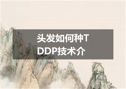 头发如何种TDDP技术介