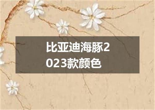 比亚迪海豚2023款颜色