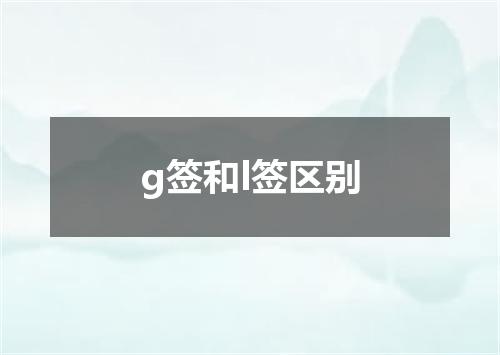 g签和l签区别