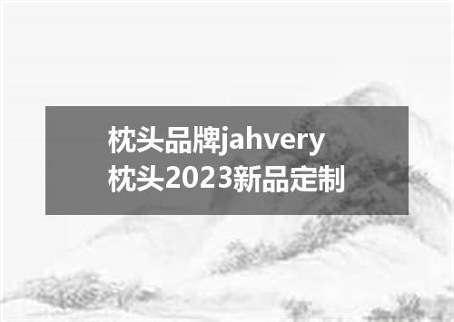 枕头品牌jahvery枕头2023新品定制