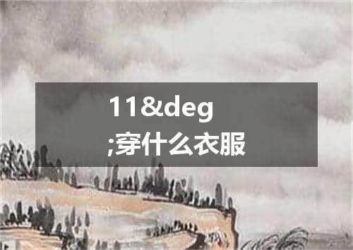 11&deg;穿什么衣服