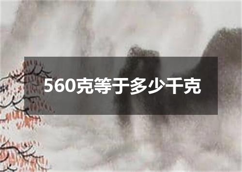 560克等于多少千克