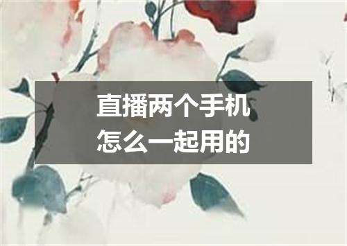 直播两个手机怎么一起用的