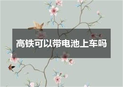 高铁可以带电池上车吗