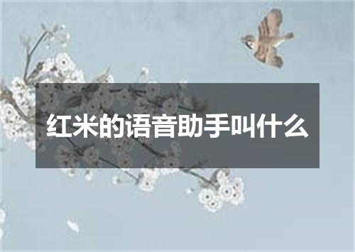 红米的语音助手叫什么