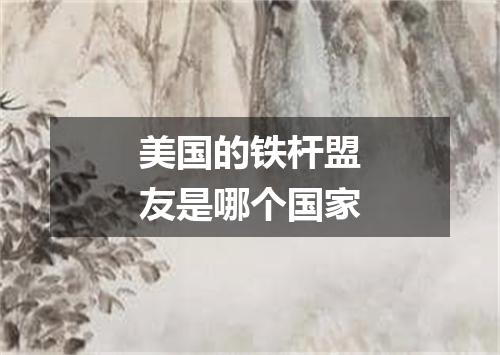 美国的铁杆盟友是哪个国家