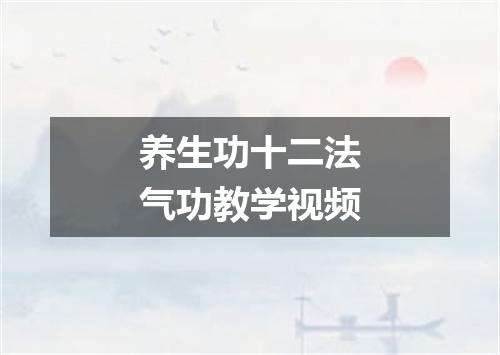 养生功十二法气功教学视频