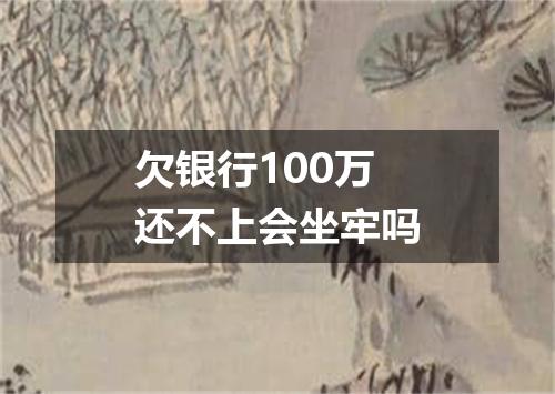 欠银行100万还不上会坐牢吗