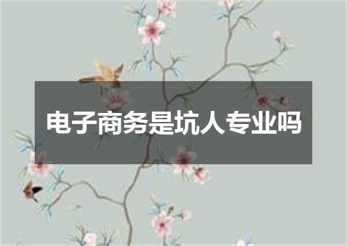 电子商务是坑人专业吗