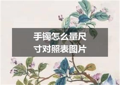 手镯怎么量尺寸对照表图片