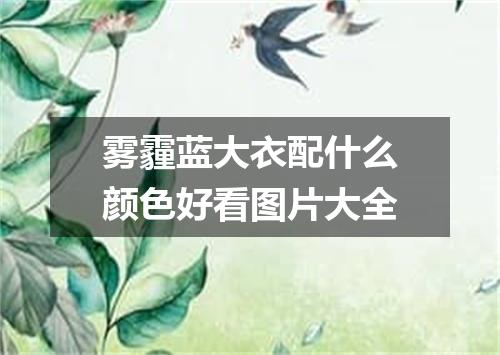 雾霾蓝大衣配什么颜色好看图片大全