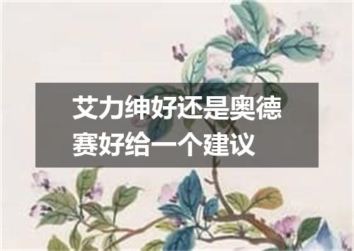 艾力绅好还是奥德赛好给一个建议